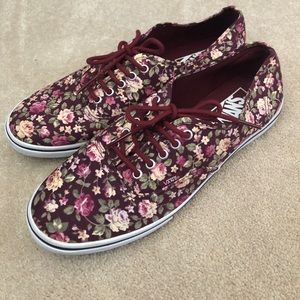NWOT limited edition floral Vans